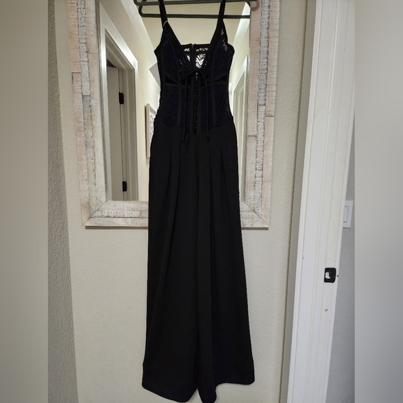 Patbo Corset Crepe Black Jumpsuit - Picture 7 of 15